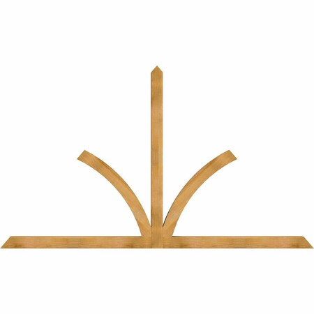 Ekena Millwork Richland Rough Sawn Timber Gable Bracket, Western Red Cedar, 108"W x 63"H x 4"D x 4"F, 14/12 Pitch GBW108X63X0404RIC00RWR